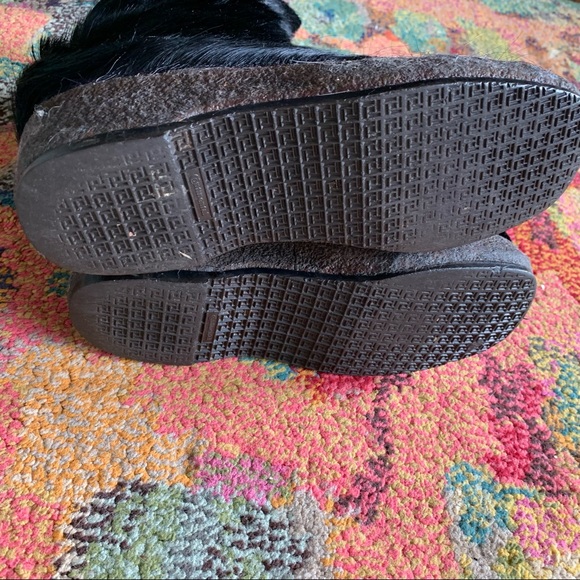 70's Black Goat Fur Yeti Boots 6.5/7 Go-go boots - Picture 13 of 16